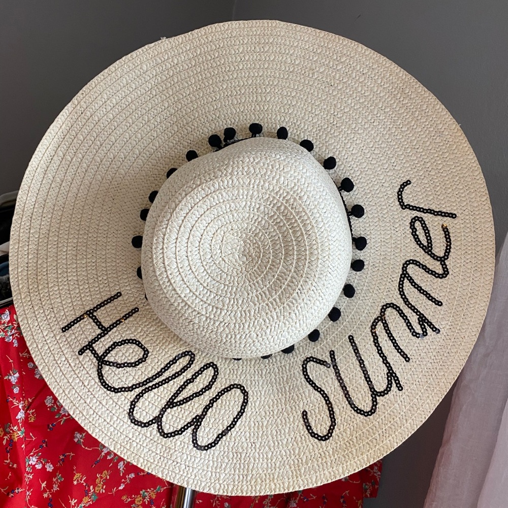 NYC Underground “Hello Summer” Packable Floppy Sun Hat w/ Tassel Ribbon